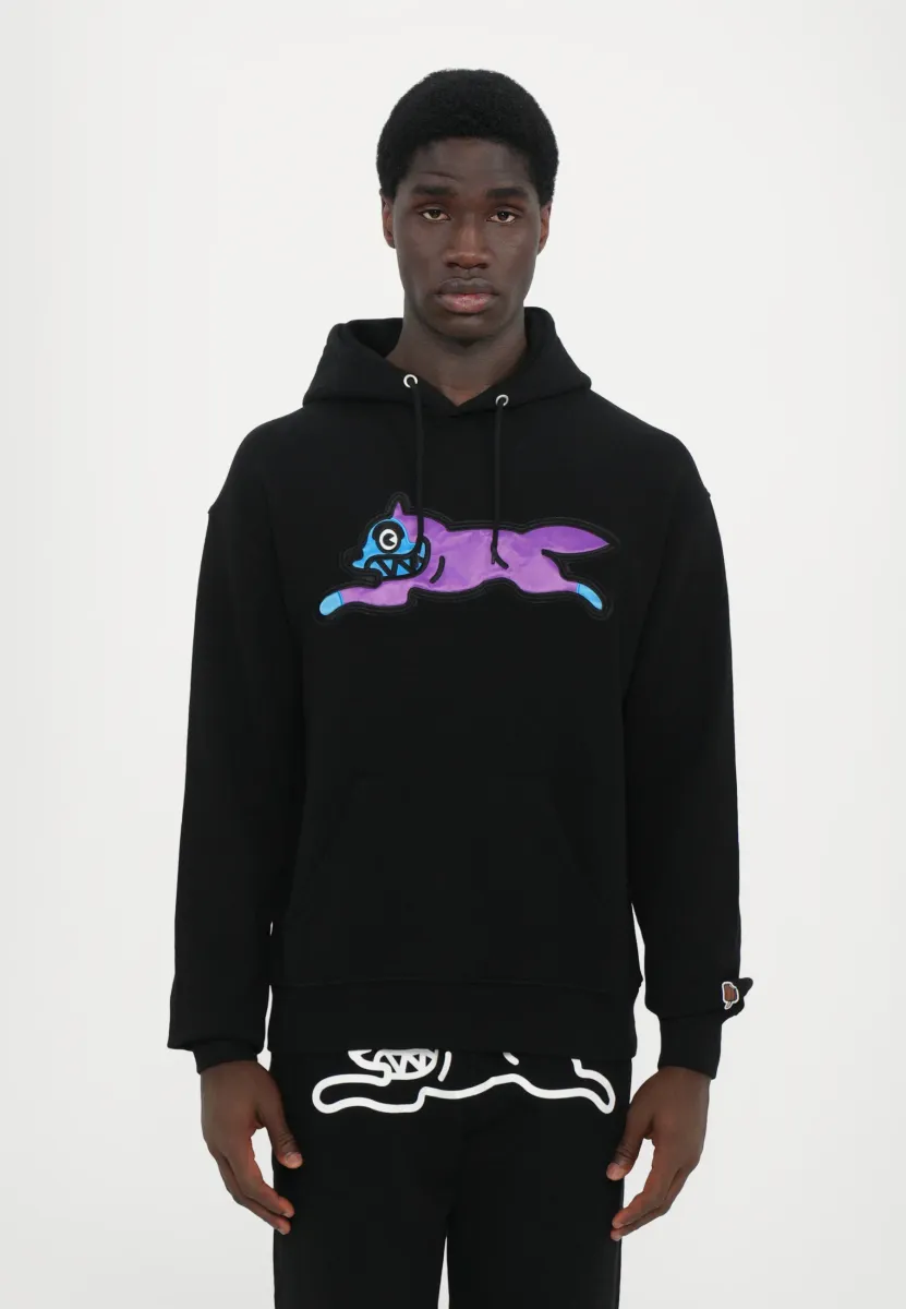 RUNNING DOG POPOVER HOOD - Kapuzenpullover - black