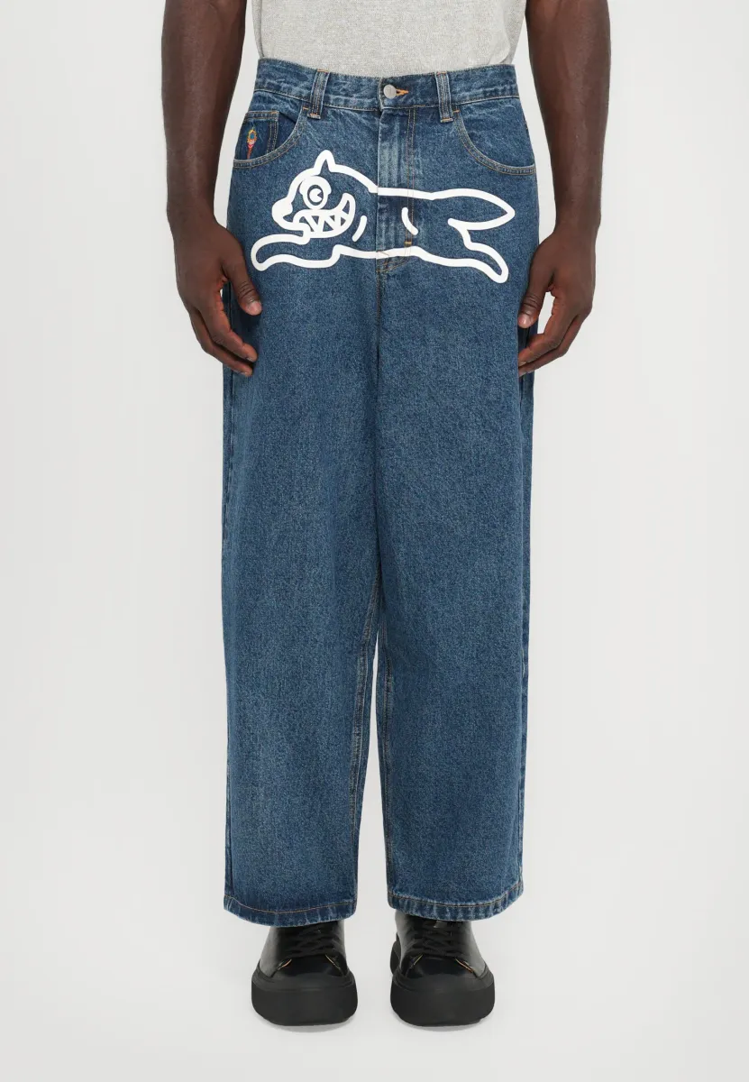 RUNNING DOG TRIPLE SCOOP - Loose Jeans - mid wash blue