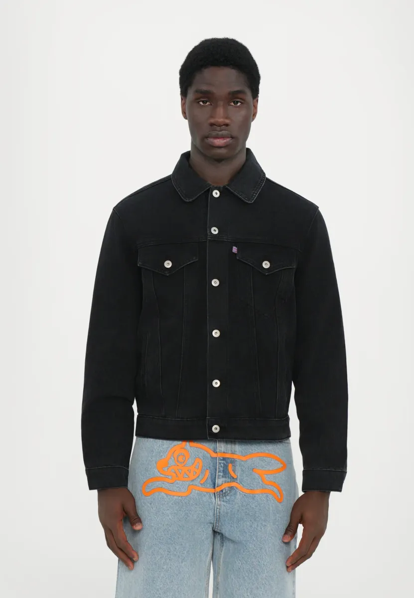 RUNNING DOG TRUCKER JACKET - Jeansjacke - black