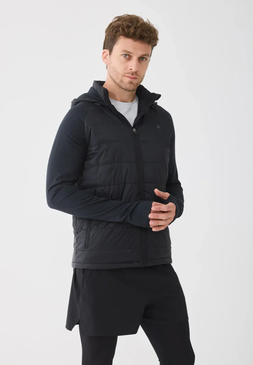 RUNNING JACKET WITH ADJUSTABLE HOOD & ZIP POCKETS - Daunenjacke - 802 - black