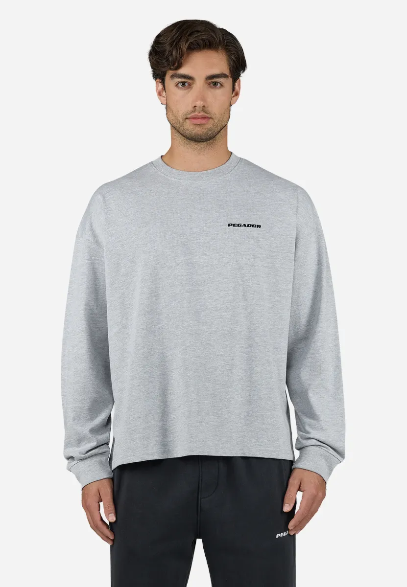RUSK LOGO - Langarmshirt - heather grey/black gum