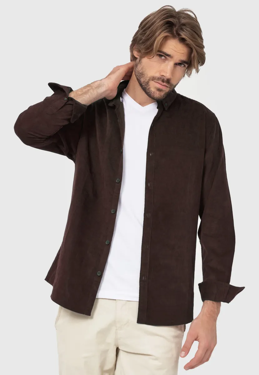 RYAN - Hemd - dk brown