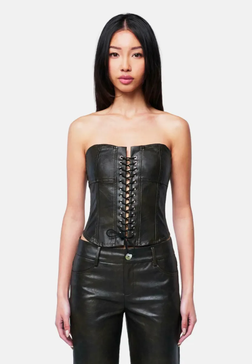 SABLE CORSET - Bluse - distressed black