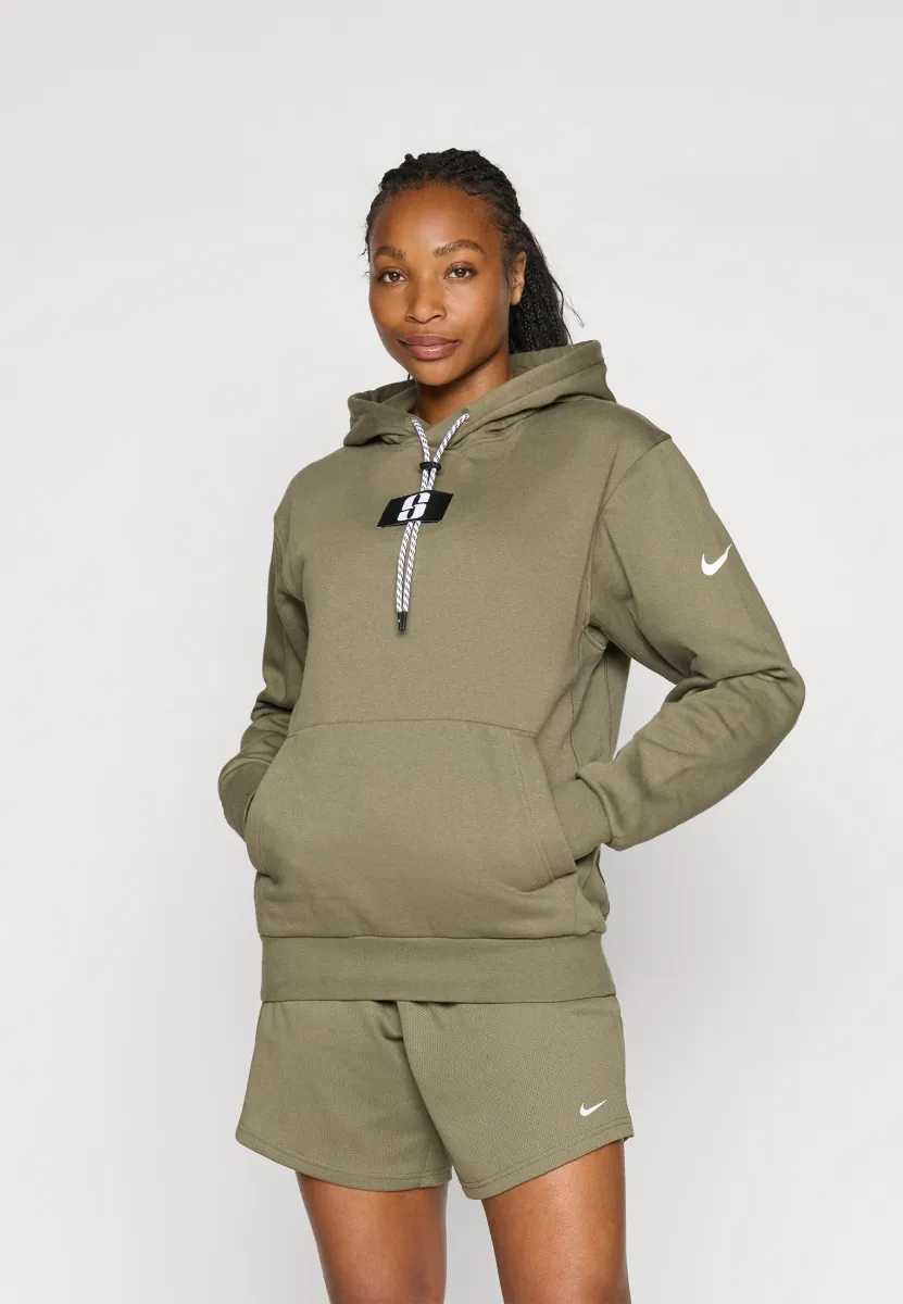 SABRINA HOODIE - Kapuzenpullover - medium olive/white