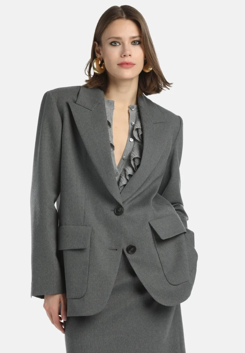 SAGGIO - Blazer - grigio melange