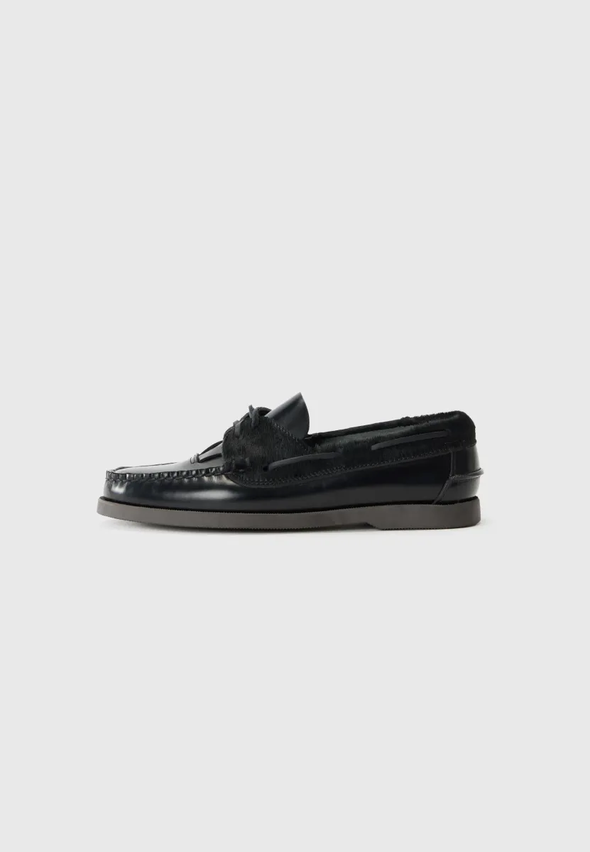 SALER NAUTIC - Bootsschuh - black/dark brown