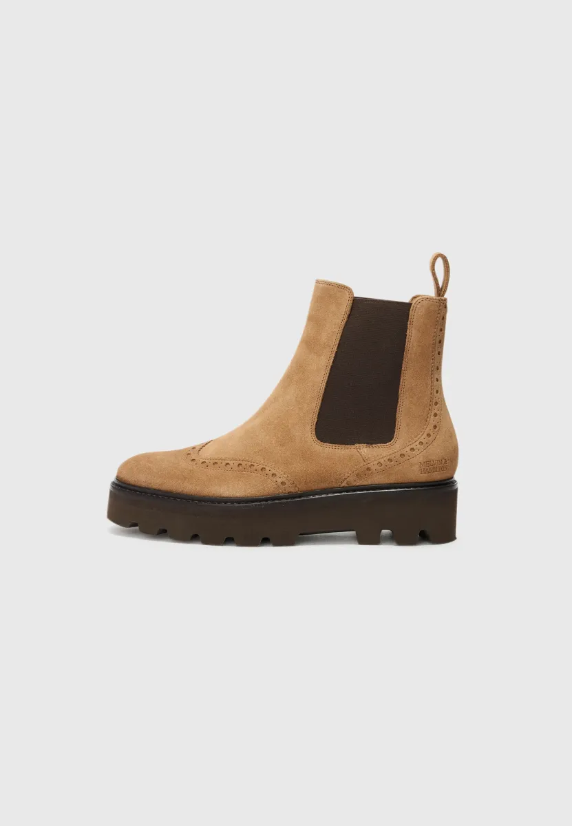 SALLY - Keilstiefelette - beige