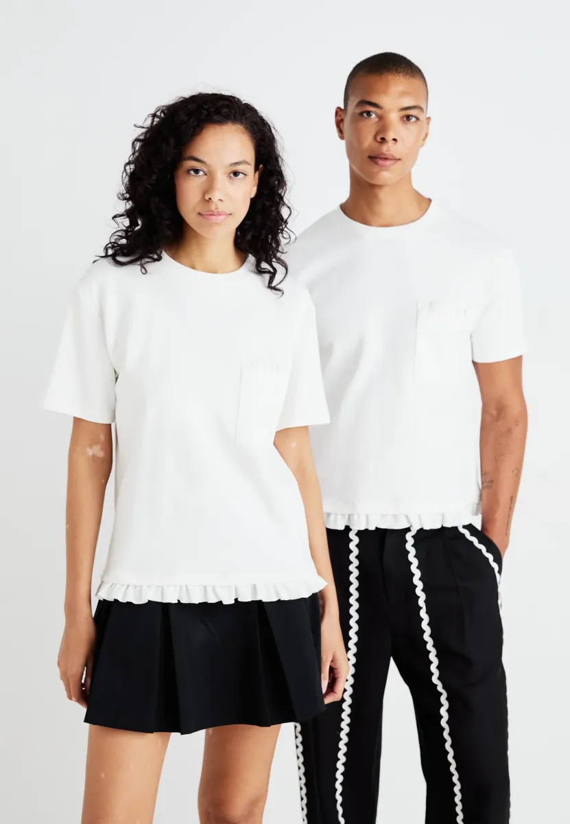 SALSA RUFFLES UNISEX - T-Shirt basic - ivory