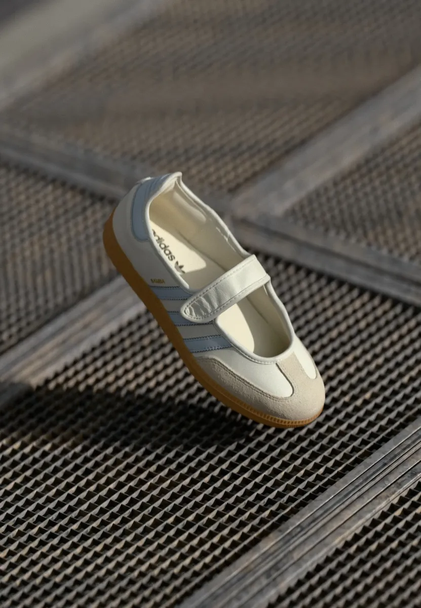 SAMBA JANE - Riemchenballerina - cloud white/halo blue