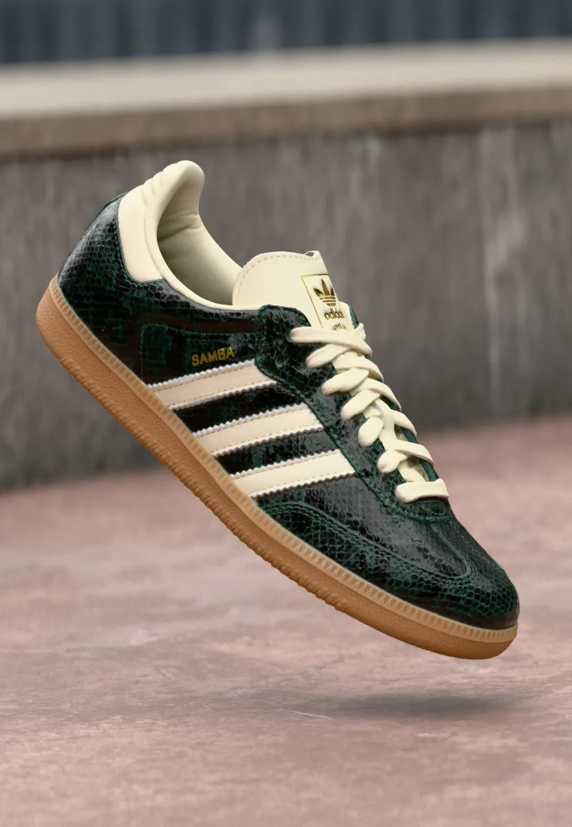 SAMBA OG - Sneaker low - cream white/collegiate green