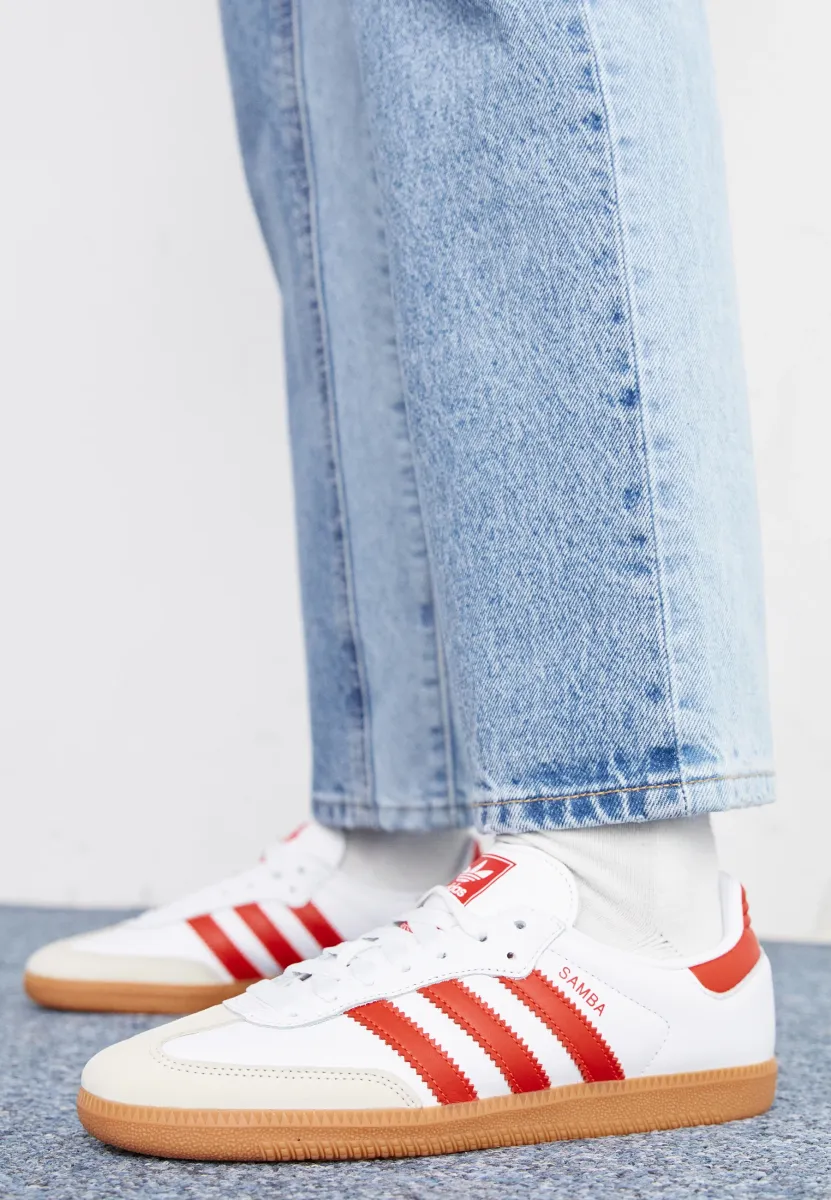 SAMBA OG - Sneaker low - footwear white/solar red/off white