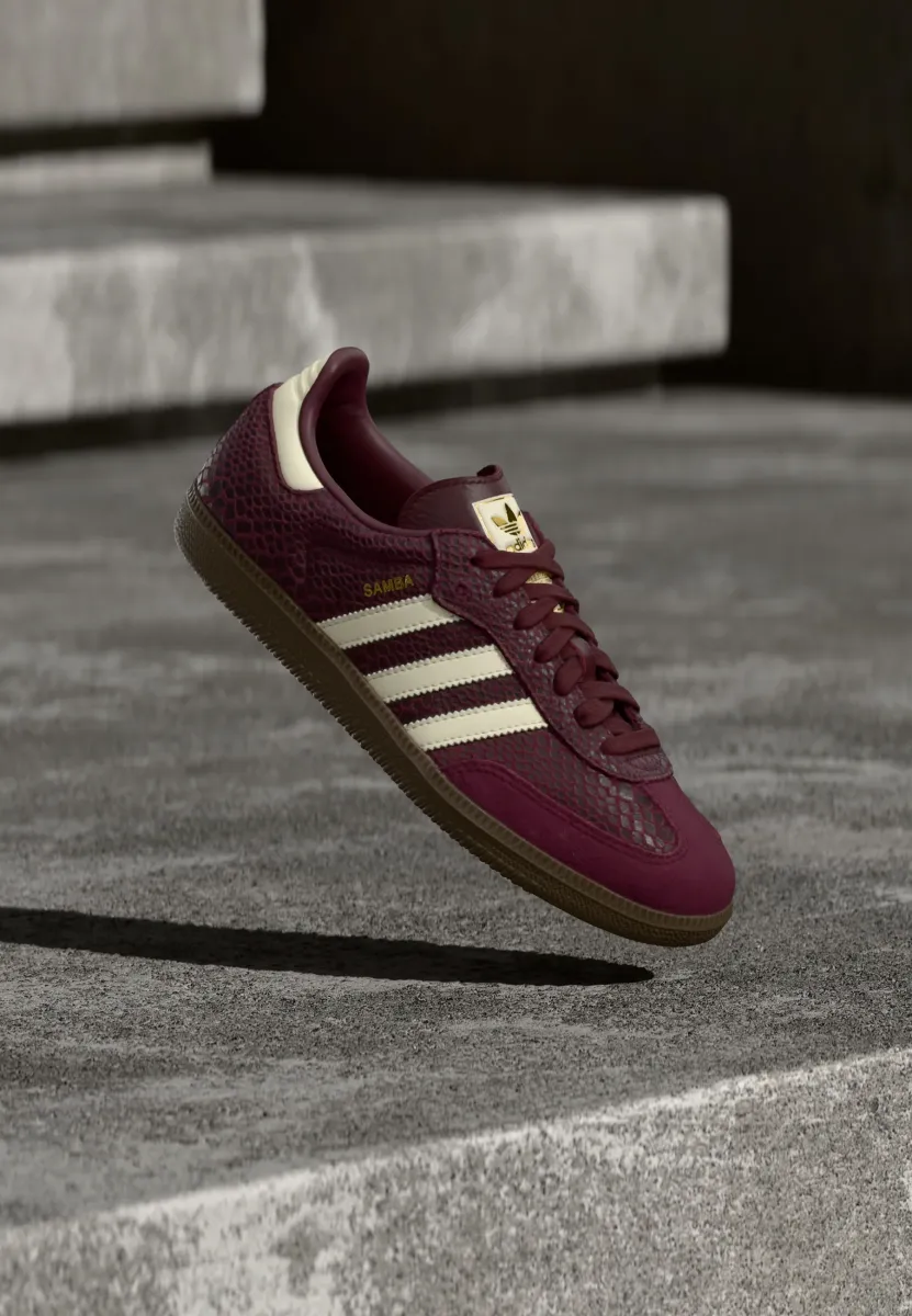 SAMBA OG - Sneaker low - maroon/cream white/gold-coloured metallic