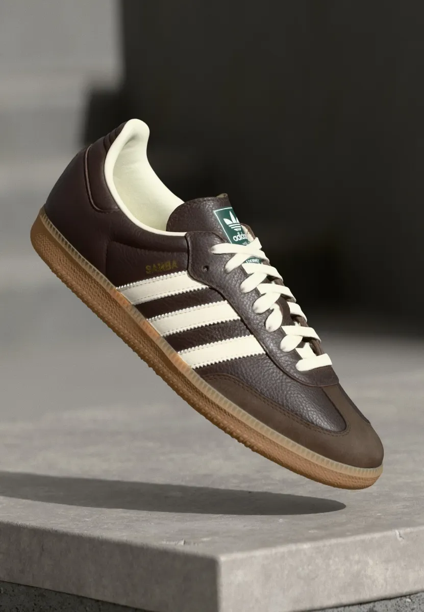 SAMBA OG UNISEX - Sneaker low - dark brown/off white