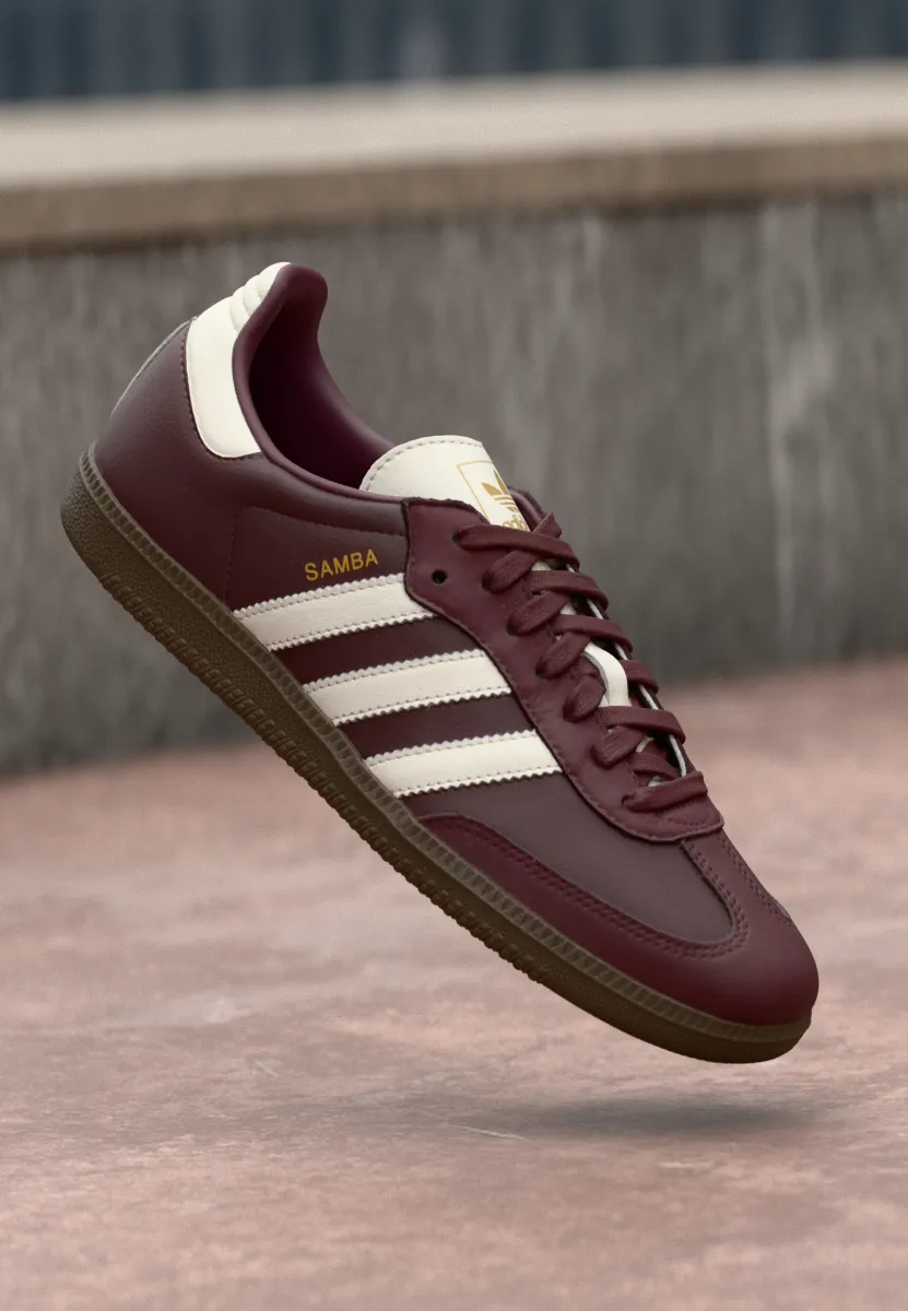 SAMBA OG UNISEX - Sneaker low - maroon/off white