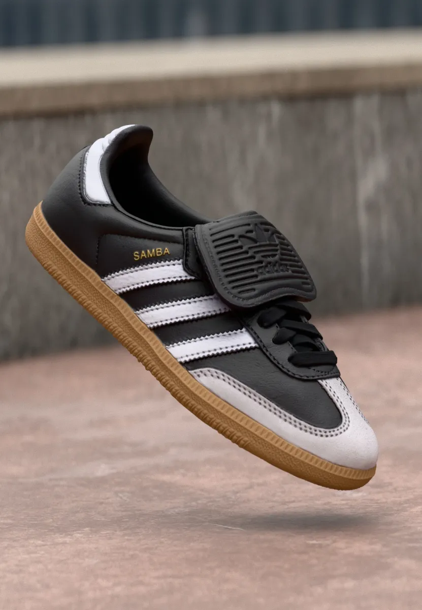SAMBA - Sneaker low - core black/footwear white/gold metallic