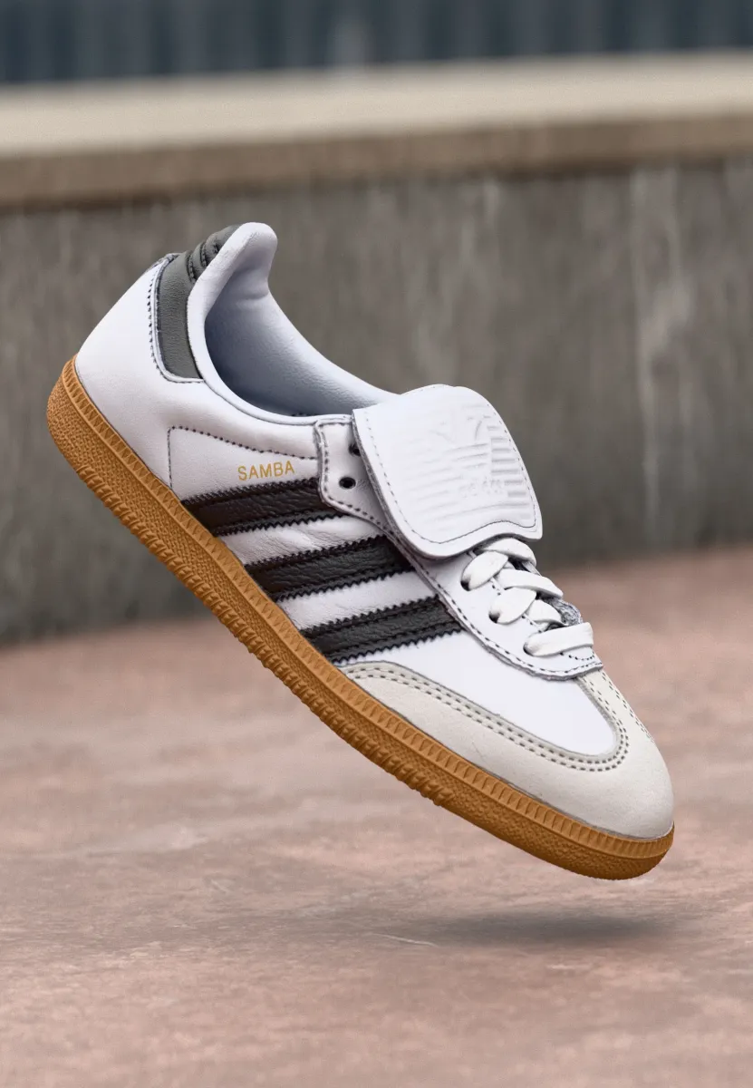 SAMBA - Sneaker low - footwear white/core black/gold metallic