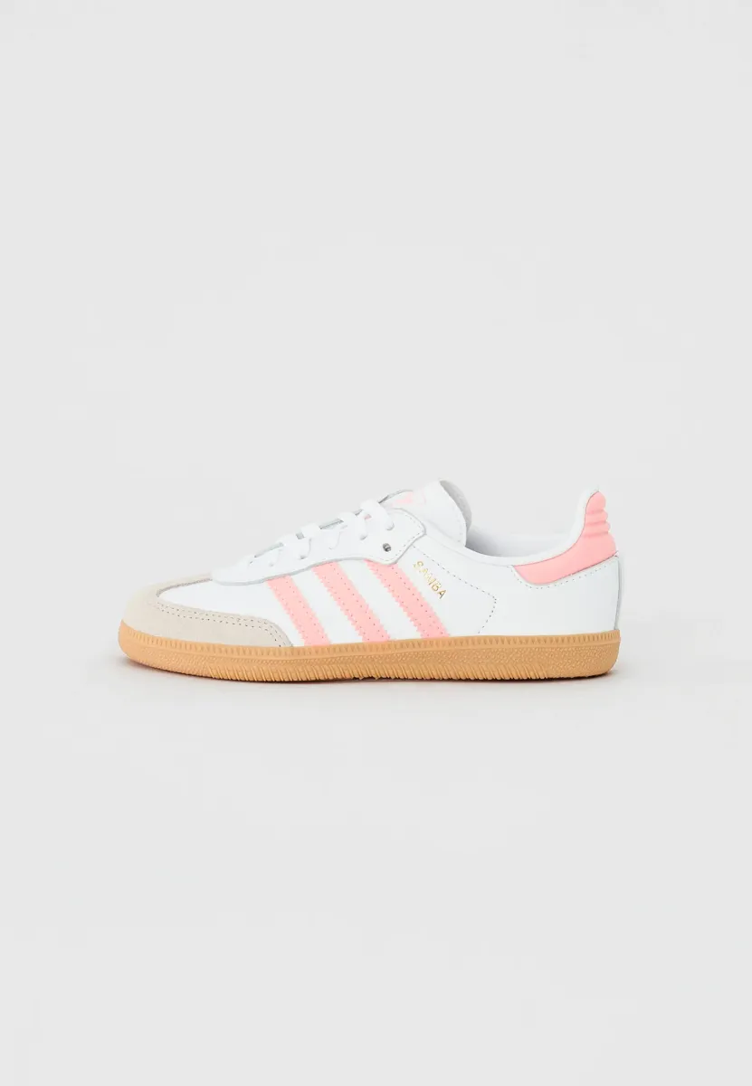 SAMBA UNISEX - Sneaker low - ftwr white/semi pink spark/gum 3