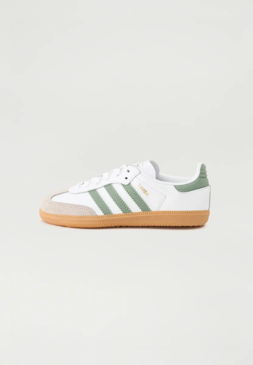 SAMBA UNISEX - Sneaker low - white/silver green/gum