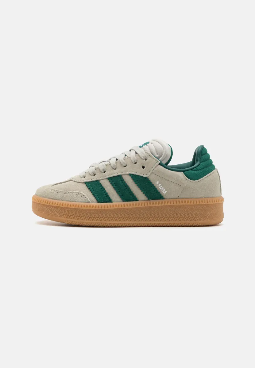 SAMBA XLG KIDS - Sneaker low - putty grey/collegiate green