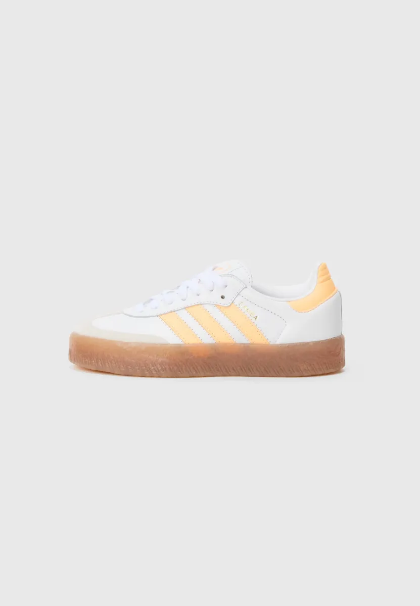 SAMBAE UNISEX  - Sneaker low - white/acid orange/gold-coloured