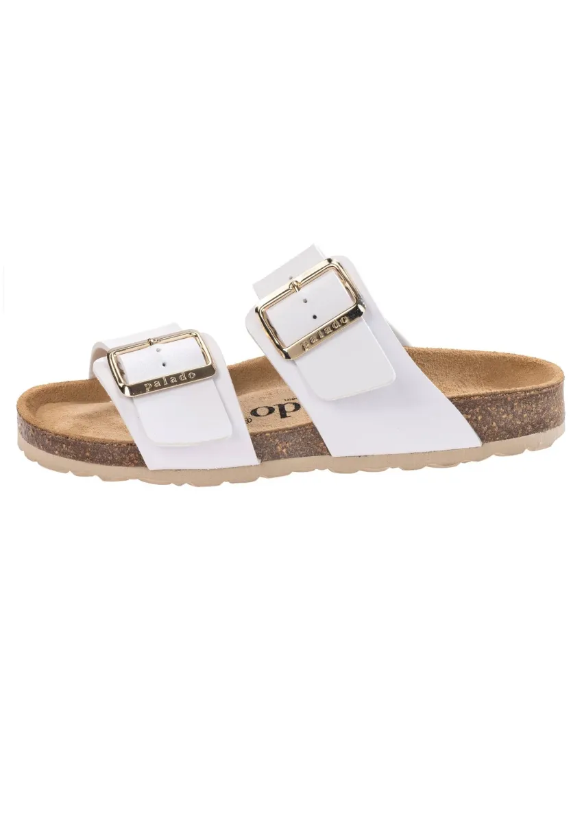 SAMOS EGS - Pantolette flach - weiß matt