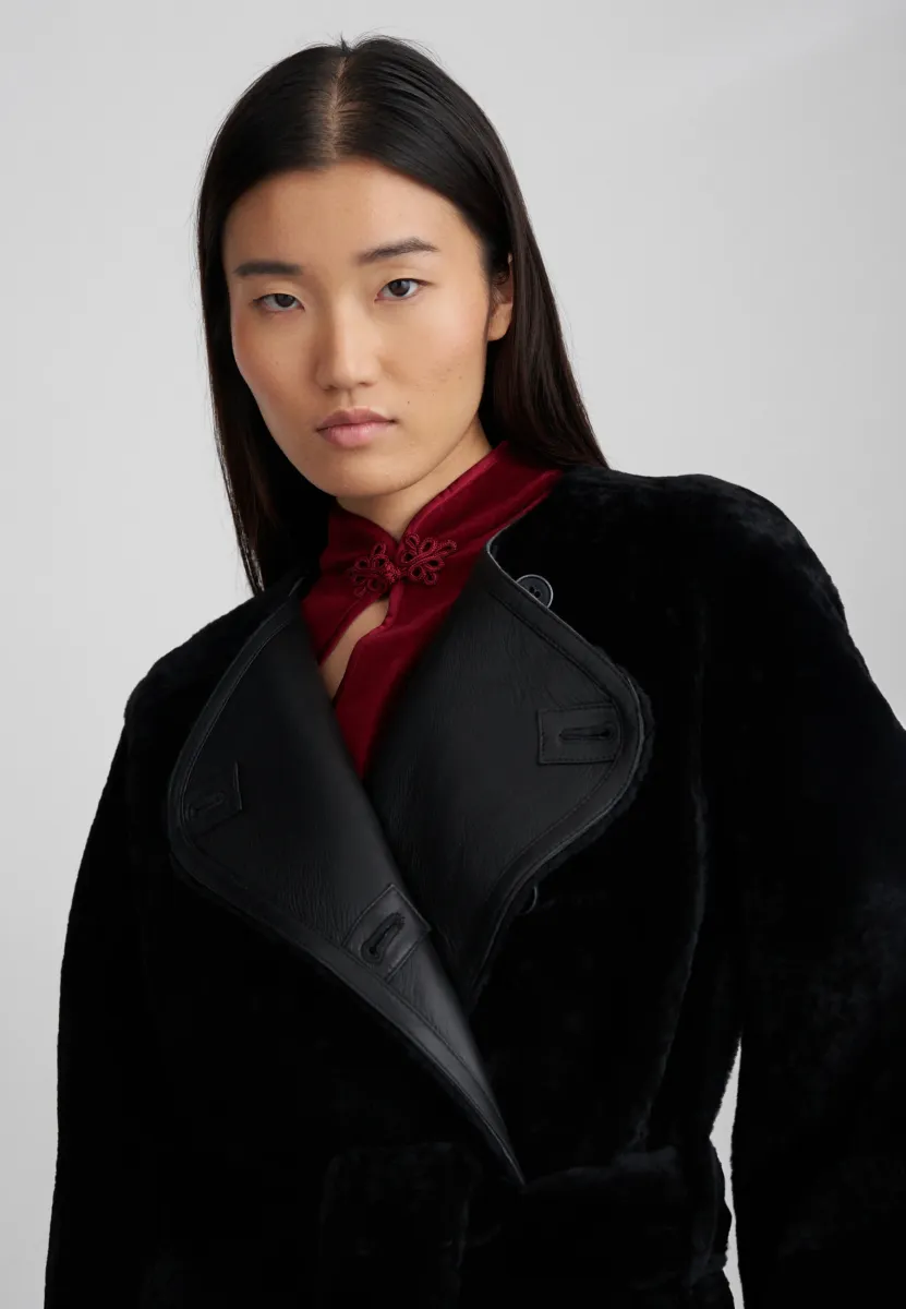 SANDRIA - Wintermantel - black