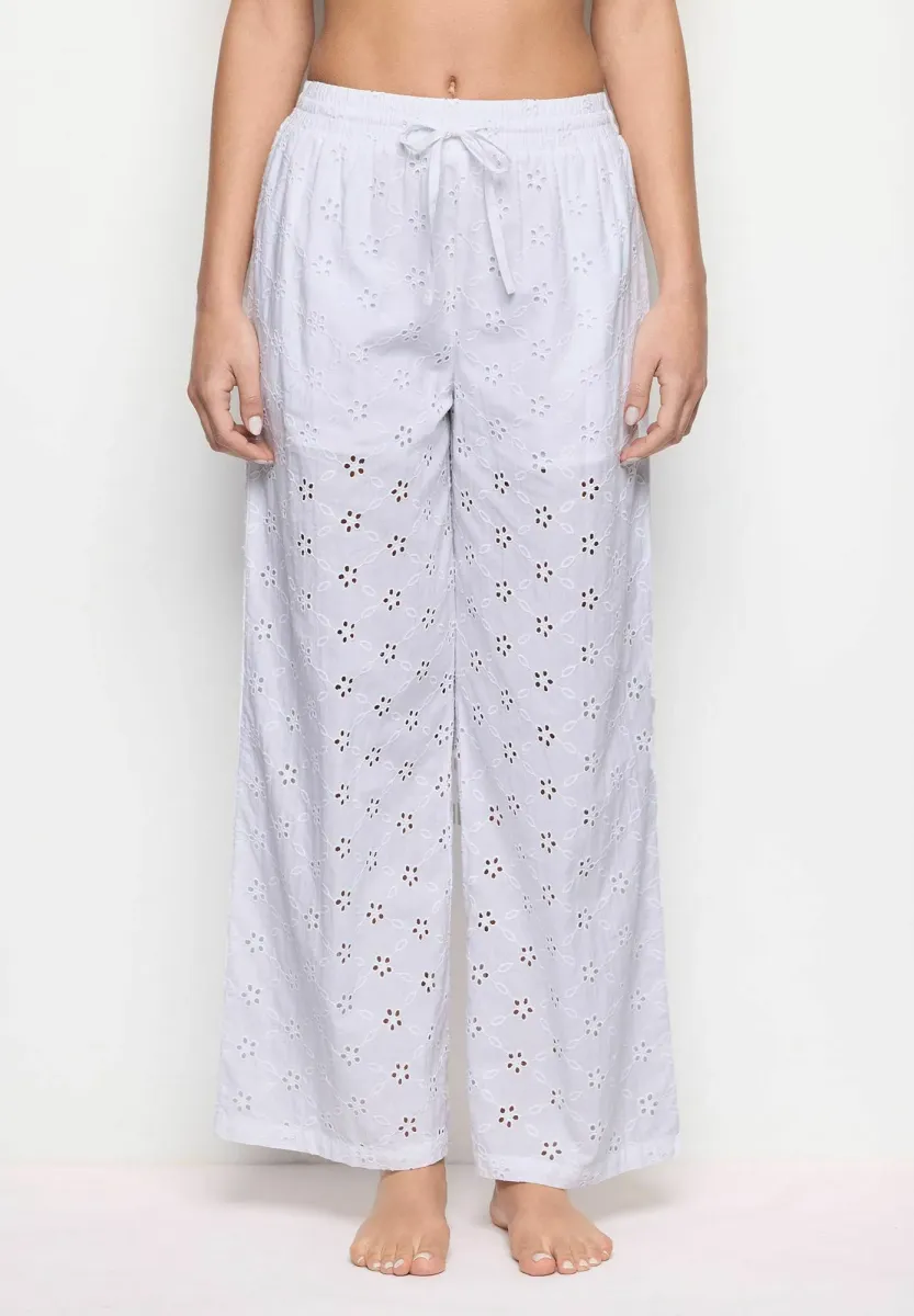 SANGALLO  - Stoffhose - white plain