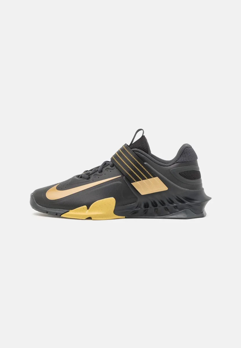 SAVALEOS - Trainingsschuh - black/metallic gold/anthracite infinite gold
