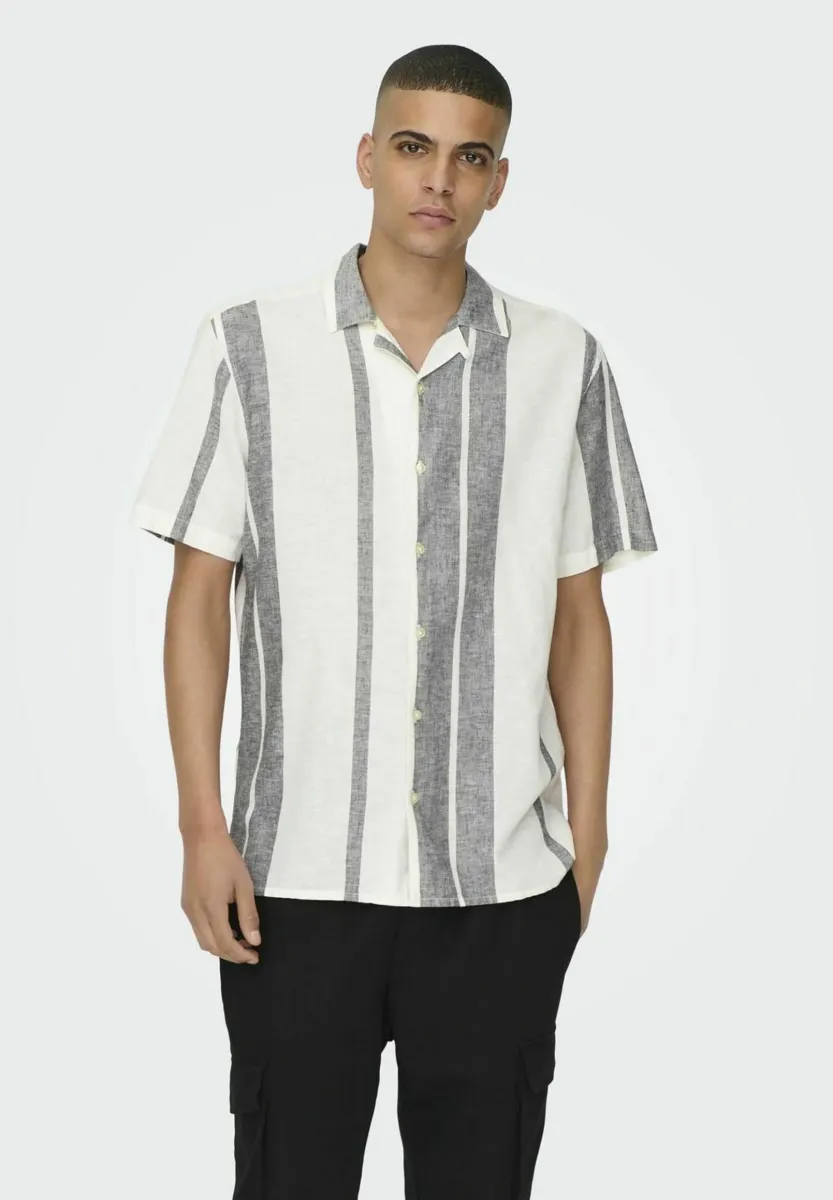 SCAIDEN STRIPERESORT NOOS - Hemd - cloud dancer