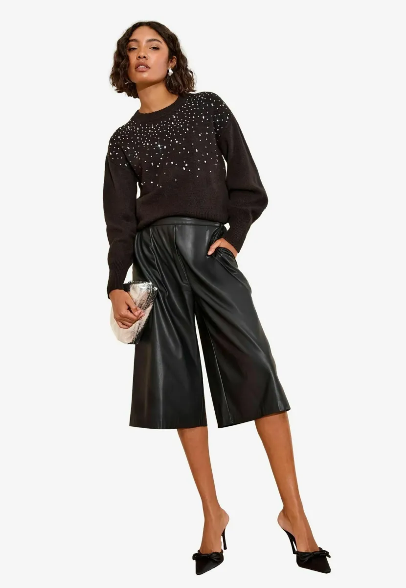SCATTER HOTFIX - Strickpullover - black