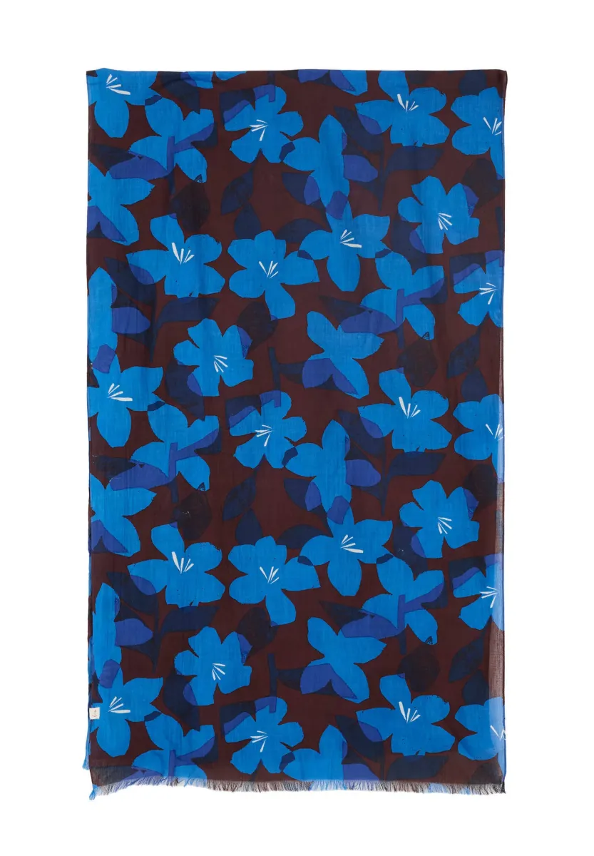 Schal - brown - macro flower cocoa