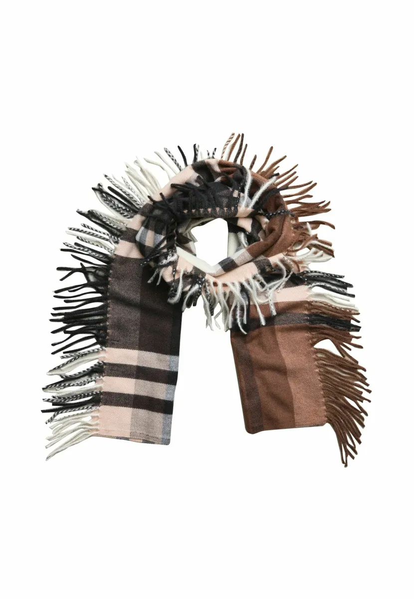 Schal - chocolate black white check