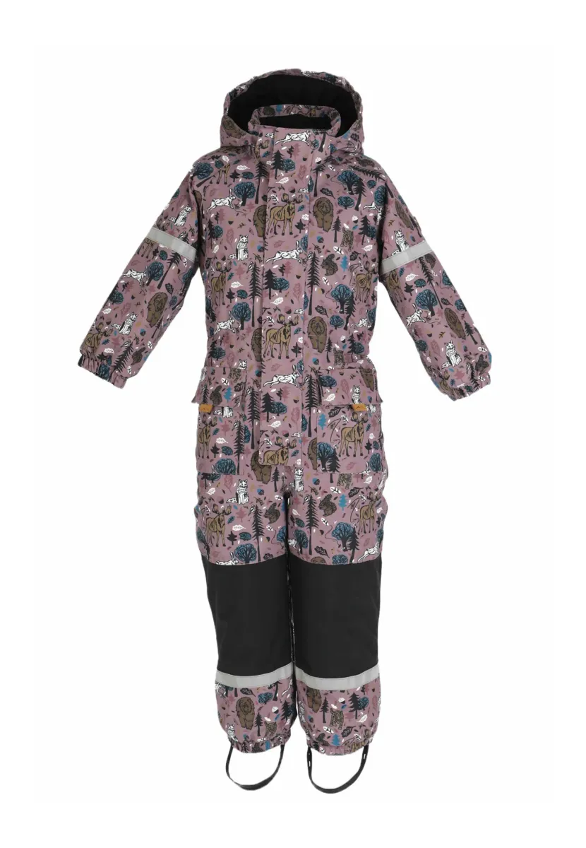 Schneeanzug - dk rose aop