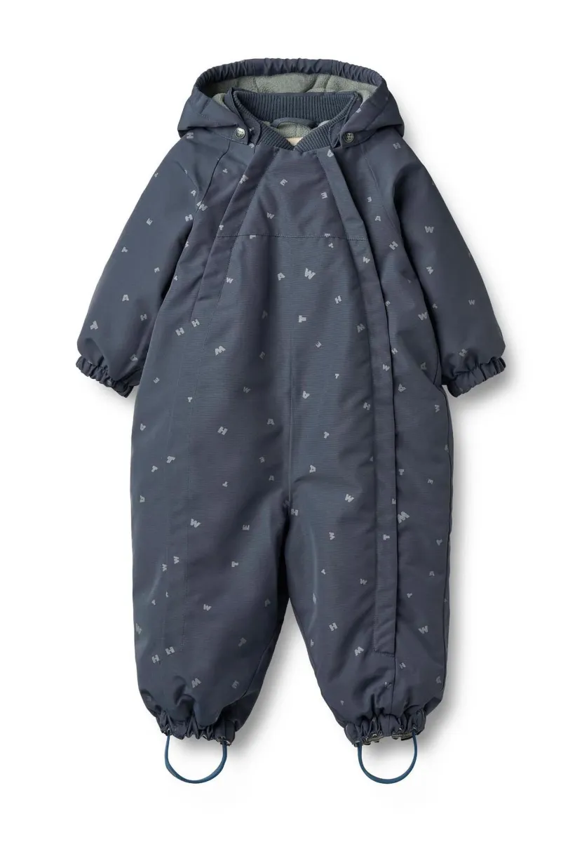 Schneeanzug - greyblue letters