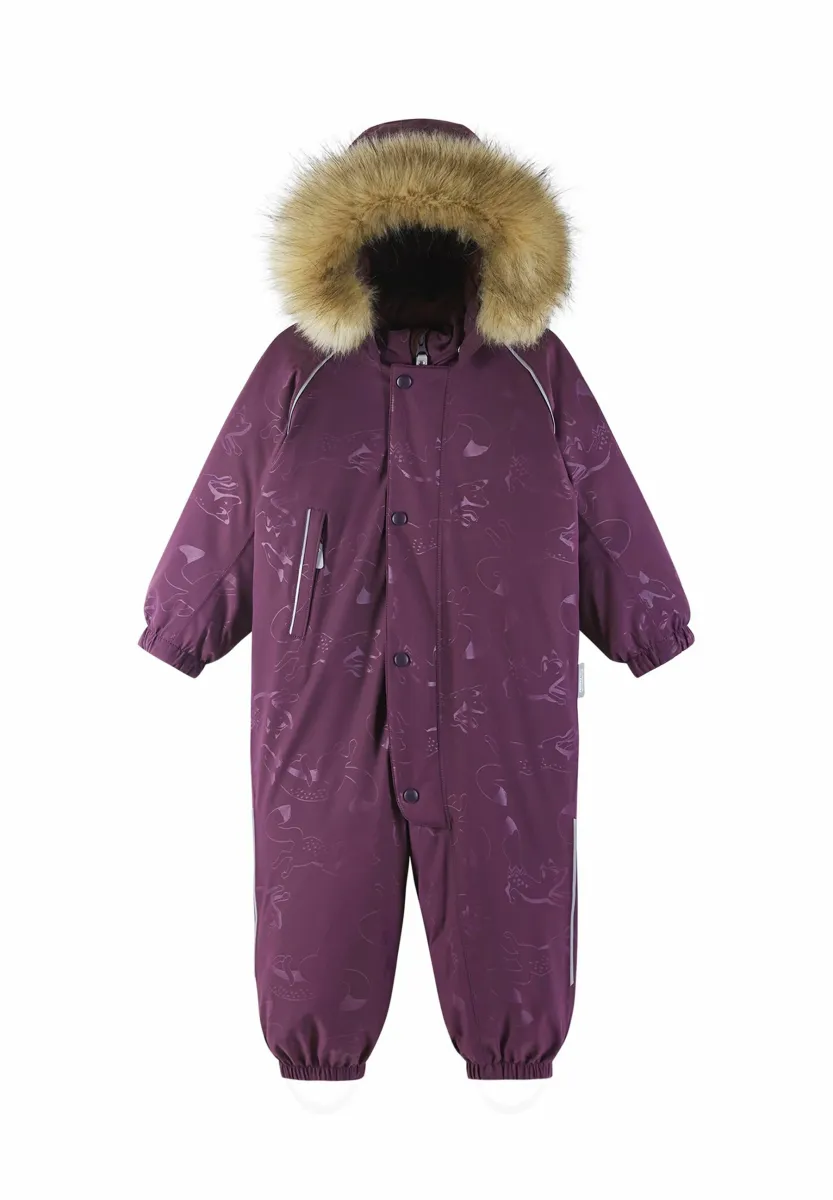SCHNEEOVERALL AAPUA - Schneeanzug - deep purple pattern
