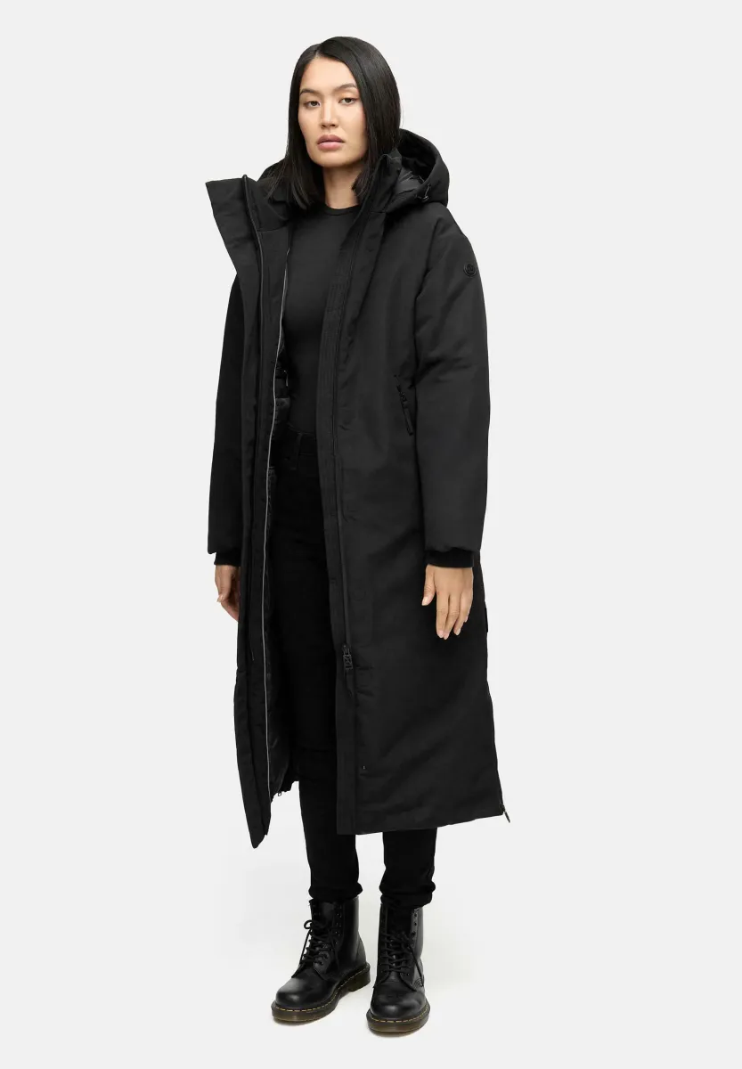 SCHNEEWÄCHTER - Wintermantel - black