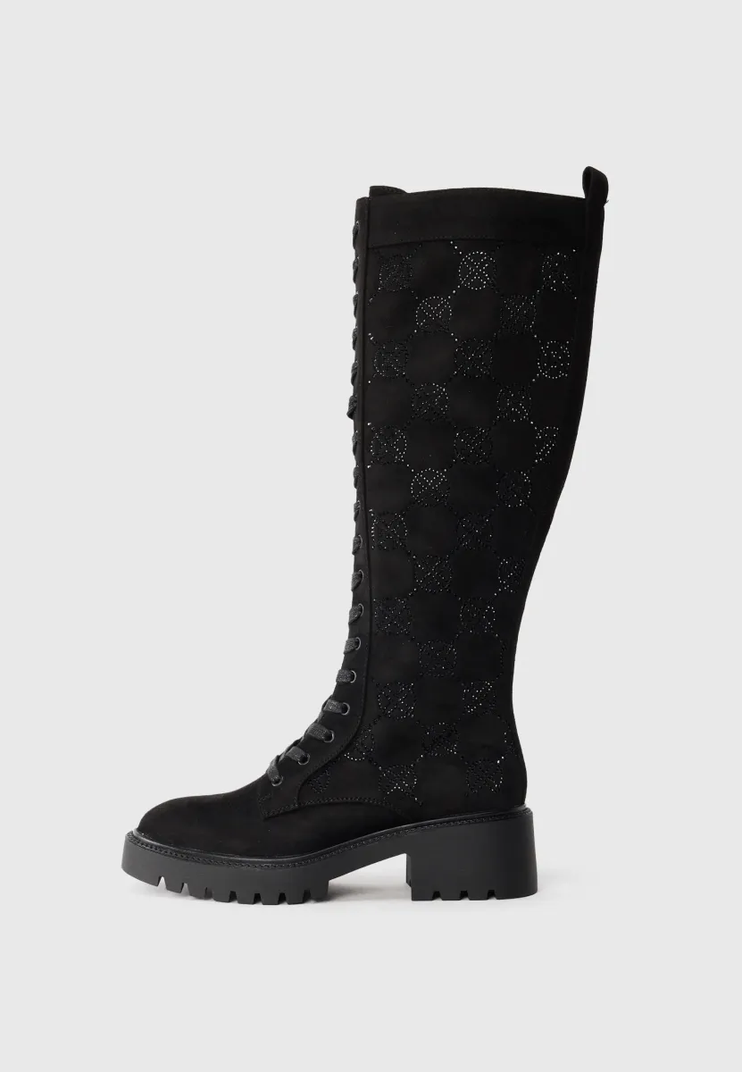 Schnürstiefel - black