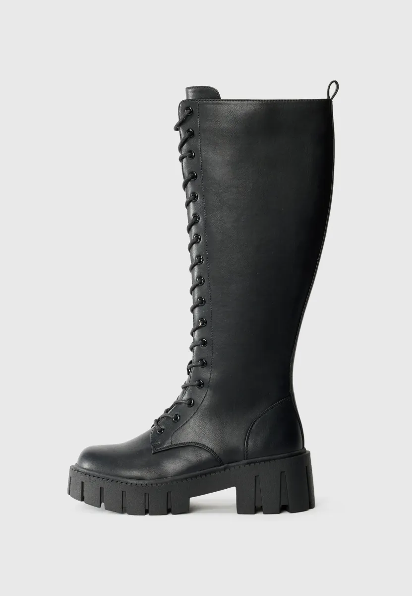 Schnürstiefel - black
