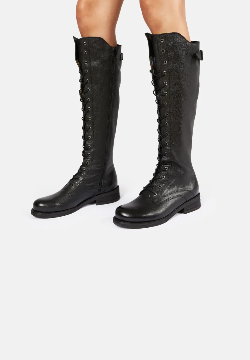 Schnürstiefel - black