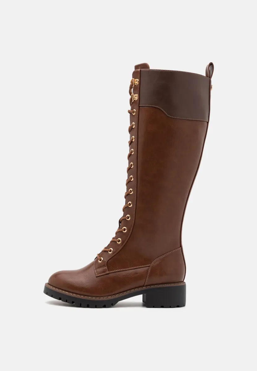Schnürstiefel - cognac