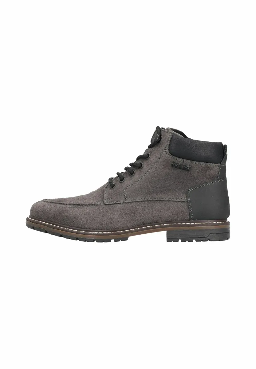 Schnürstiefelette - asphalt schwarz schwarz