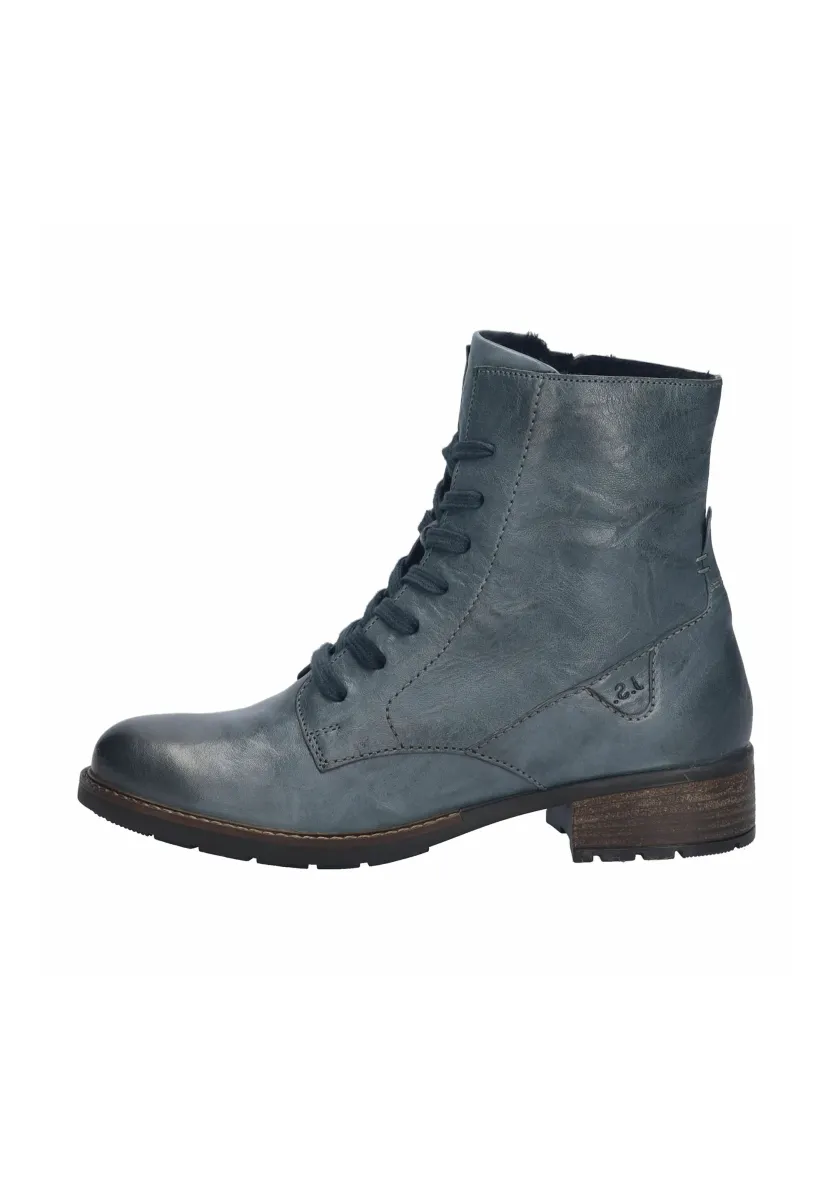 Schnürstiefelette - azur
