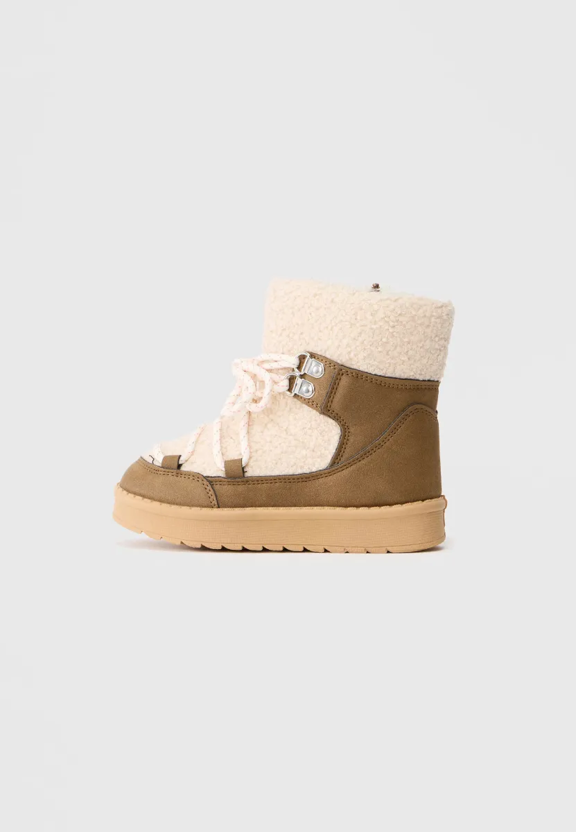 Schnürstiefelette - beige