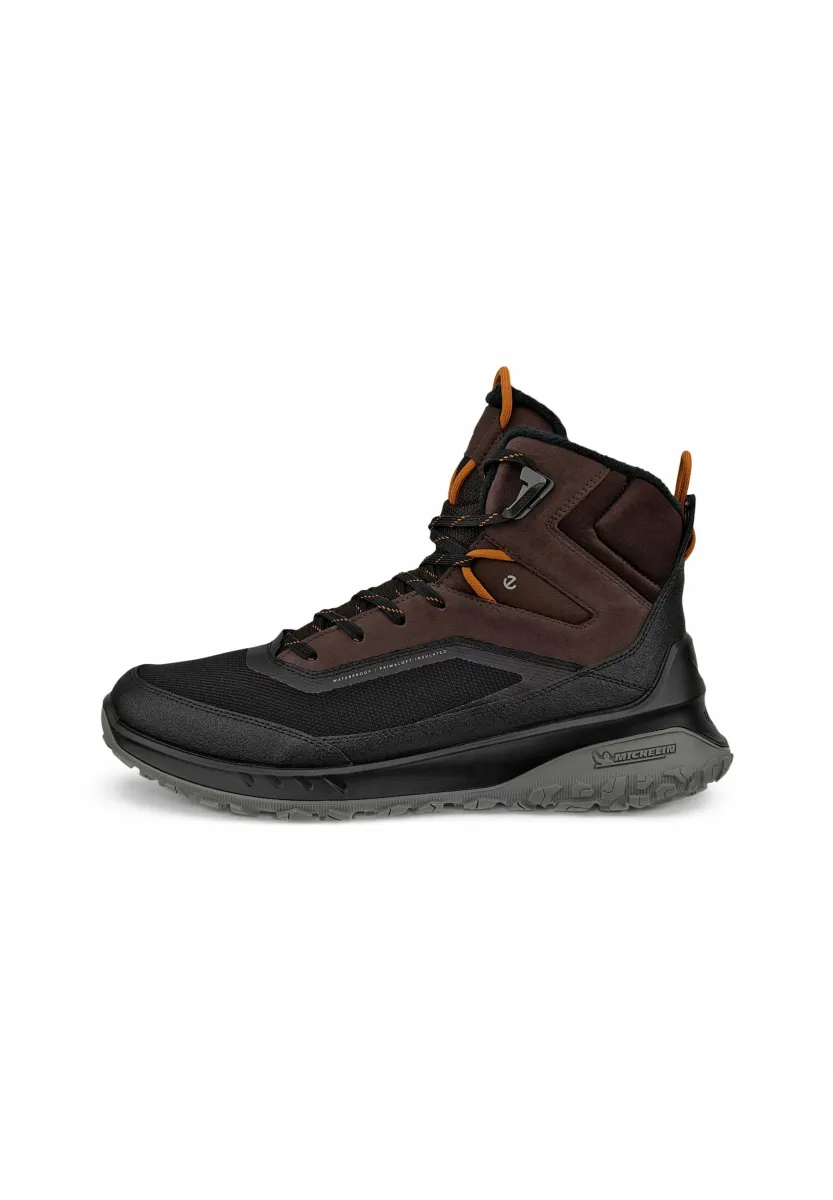 Schnürstiefelette - black black mocha