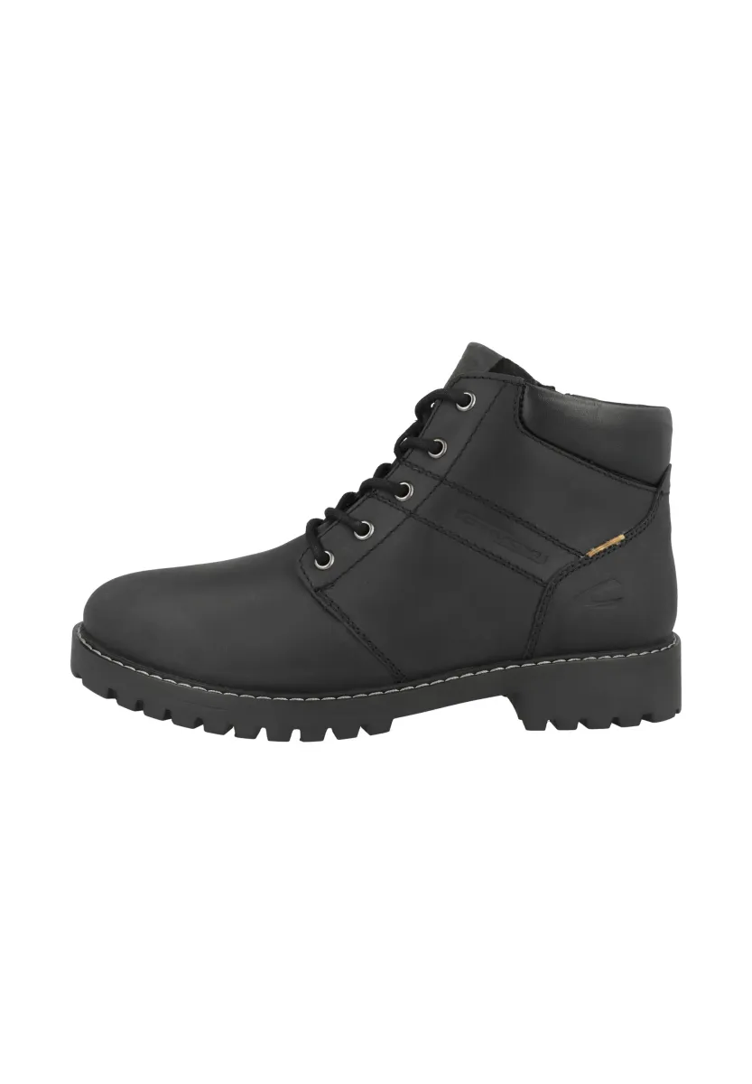 Schnürstiefelette - black buf