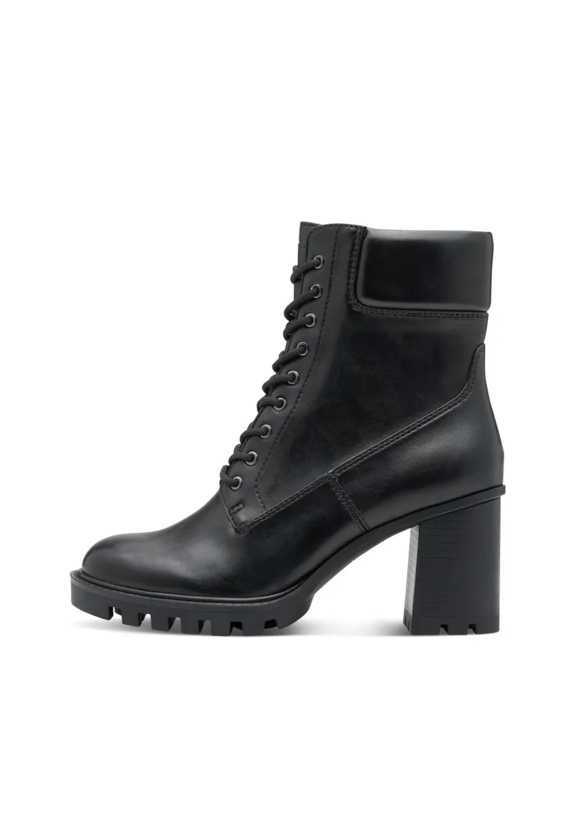 Schnürstiefelette - black matt