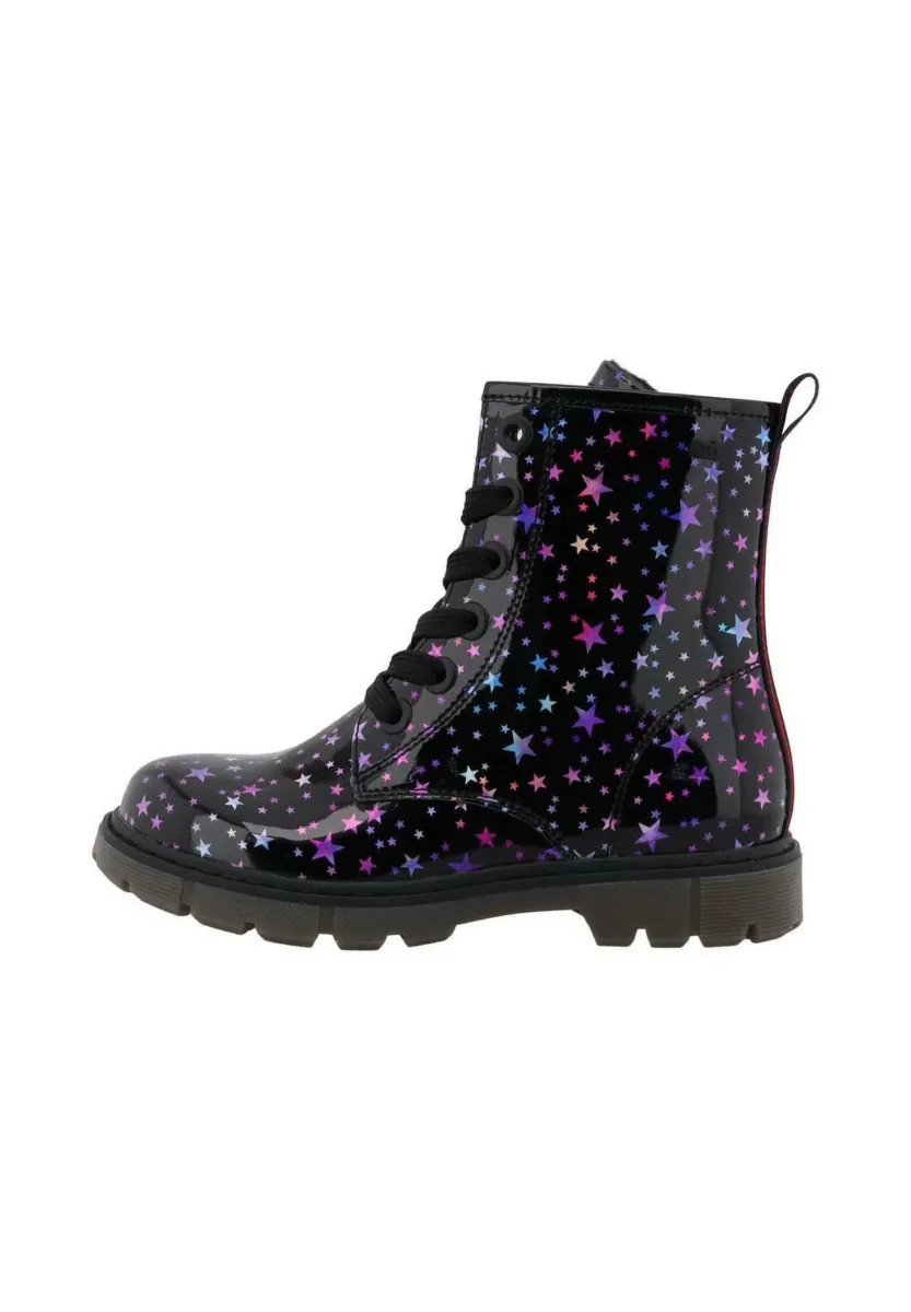 Schnürstiefelette - black multicolor