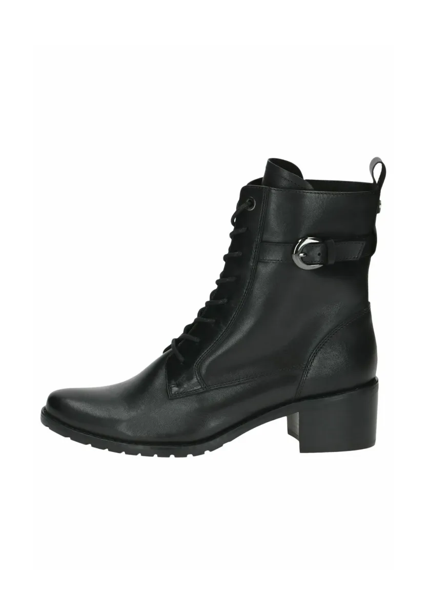 Schnürstiefelette - black nappa