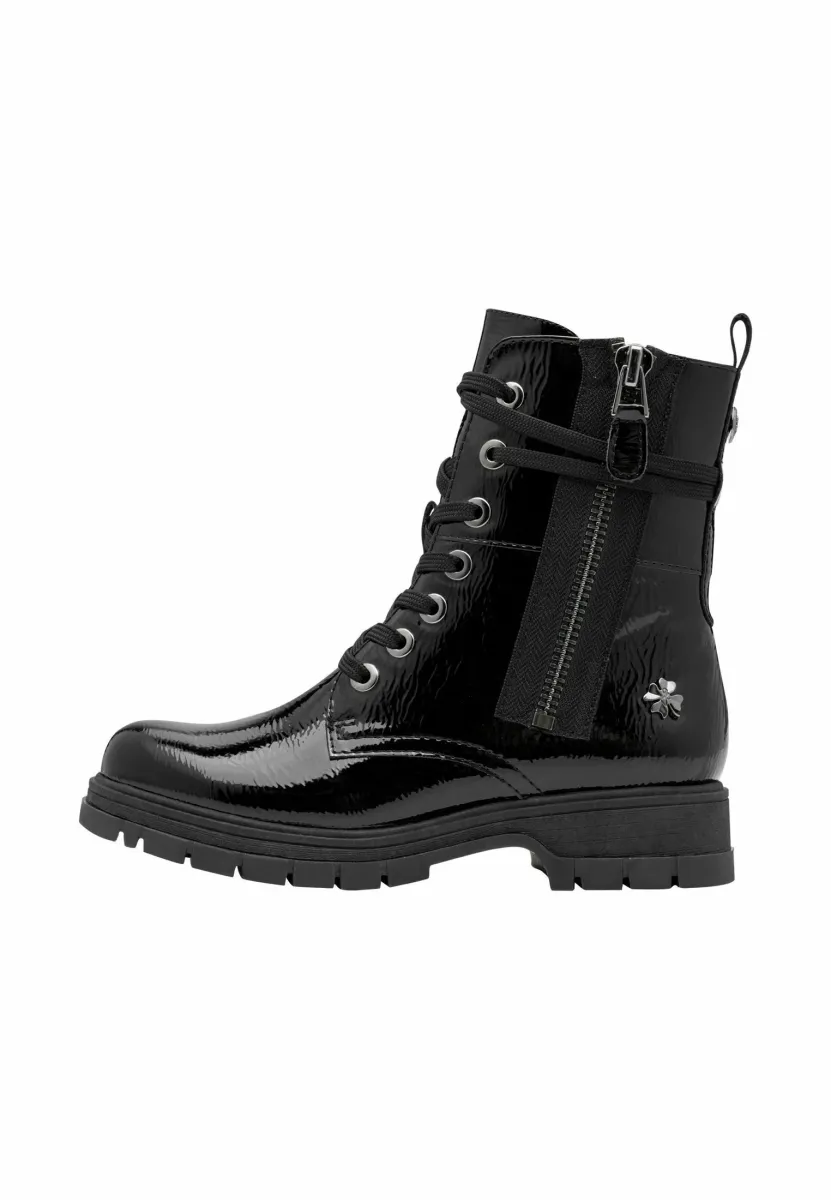 Schnürstiefelette - black patent