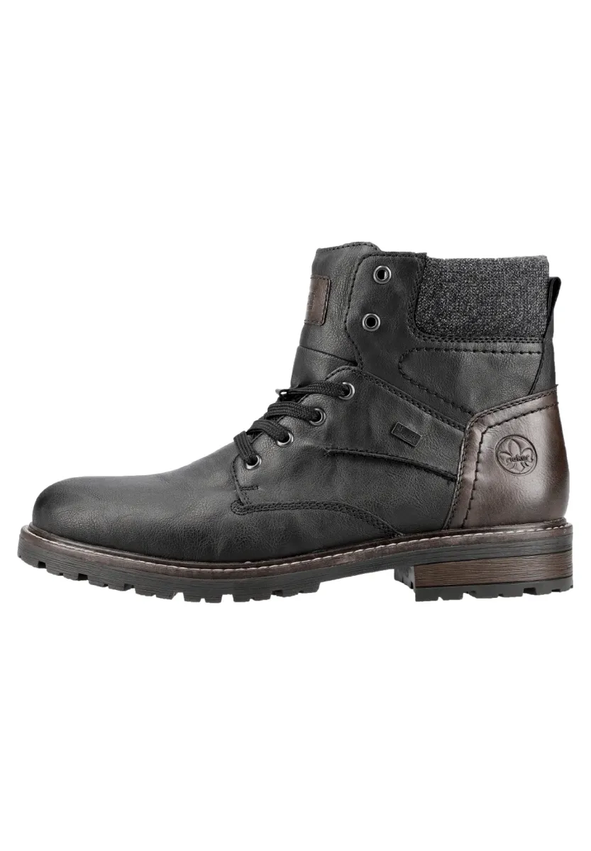 Schnürstiefelette - black-toffee-granite